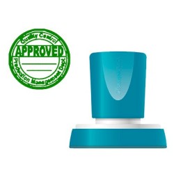 Sello x'stamper quix personalizable color verde redondo diametro 38 mm q-53