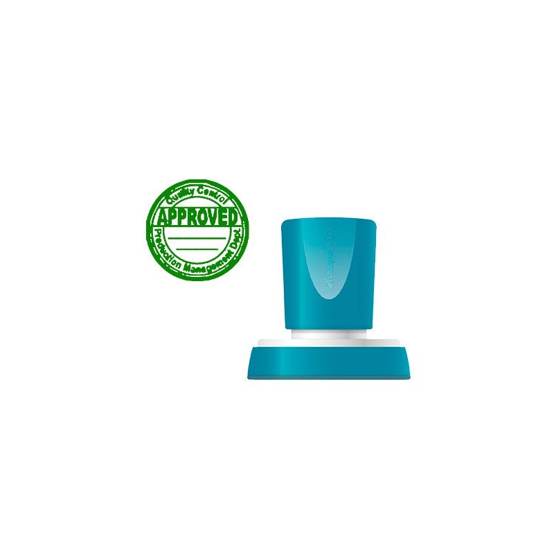 Sello x'stamper quix personalizable color verde redondo diametro 38 mm q-53 Sello x'stamper quix personalizable color verde redondo diametro 38 mm q-53
