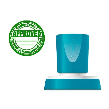 Sello x'stamper quix personalizable color verde redondo diametro 38 mm q-53