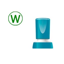 Sello x'stamper quix personalizable color verde redondo diametro 20 mm q-34