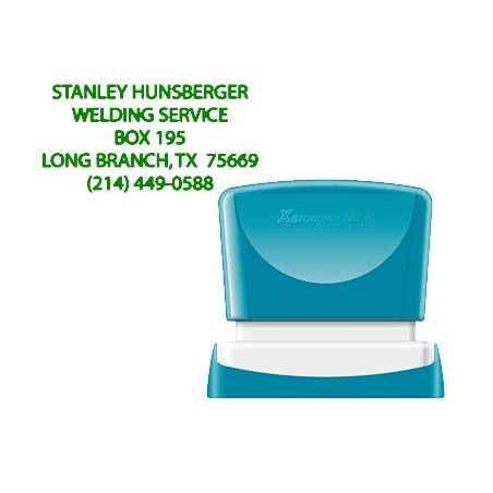 Sello x'stamper quix personalizable color verde medidas 24x49 mm q-12