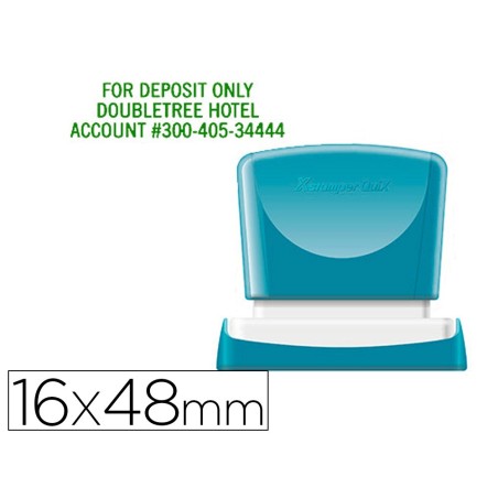 Sello x'stamper quix personalizable color verde medidas 16x48 mm q-11