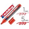 Rotulador edding marcador permanente 330 rojo punta biselada 1-5 mm recargable