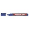 Rotulador edding marcador permanente 330 azul punta biselada 1-5 mm recargable