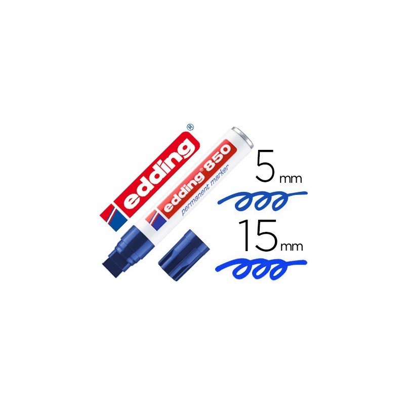 Rotulador edding marcador permanente 850 azul punta biselada 5-15 mm recargable Rotulador edding marcador permanente 850 azul punta biselada 5-15 mm recargable