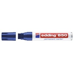 Rotulador edding marcador permanente 850 azul punta biselada 5-15 mm recargable