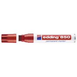 Rotulador edding marcador permanente 850 rojo punta biselada 5-15 mm recargable