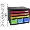 Fichero cajones sobremesa exacompta iderama arlequin 6 cajones multicolores 270x355x271 mm