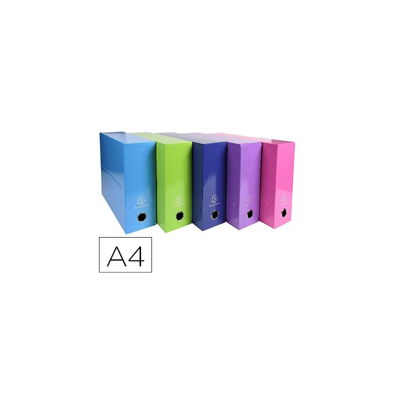 Caja transferencia exacompta iderama din a4 lomo 90 mm colores surtidos