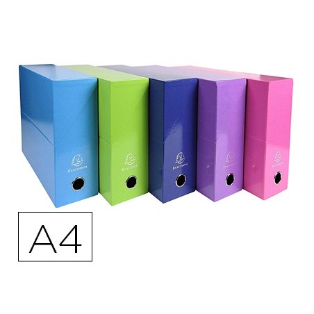 Caja transferencia exacompta iderama din a4 lomo 90 mm colores surtidos