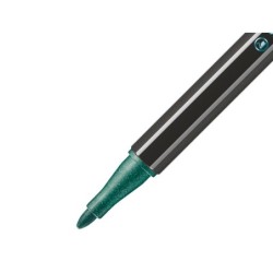 Rotulador stabilo acuarelable pen 68 metalico verde punta gruesa 1mm