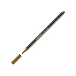 Rotulador stabilo acuarelable pen 68 metalico oro punta gruesa 1mm