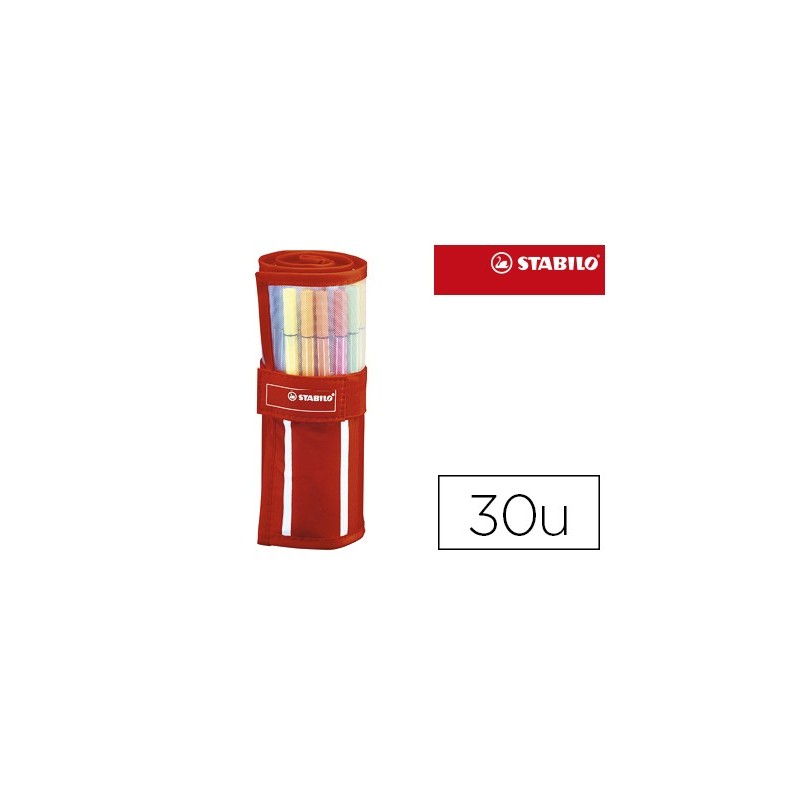 Rotulador stabilo punta de fibra pen 68 estuche rollerset de 30 unidades colores surtidos