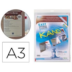 Funda de presentacion tarifold adhesiva removible din a3 con esquina magnetica capacidad para 10 hojas pack