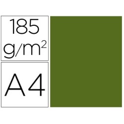 Cartulina guarro din a4 verde safari 185 gr paquete de 50 hojas