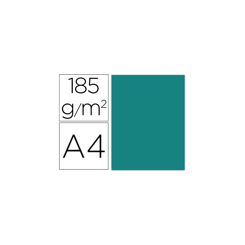 Cartulina guarro din a4 verde menta 185 gr paquete de 50 hojas