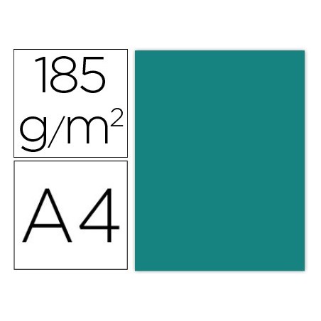 Cartulina guarro din a4 verde menta 185 gr paquete de 50 hojas