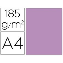 Cartulina guarro din a4 malva 185 gr paquete de 50 hojas