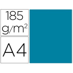 Cartulina guarro din a4 azul caribe 185 gr paquete de 50 hojas