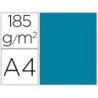 Cartulina guarro din a4 azul caribe 185 gr paquete de 50 hojas
