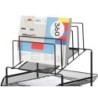 Bandeja clasificadora sobres q-connect kf17296 metalica rejilla negra 3 bandejas 300x350x420 mm