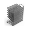 Bandeja sobremesa q-connect kf17289 metalica rejilla negra 6 bandejas 325x230x390 mm