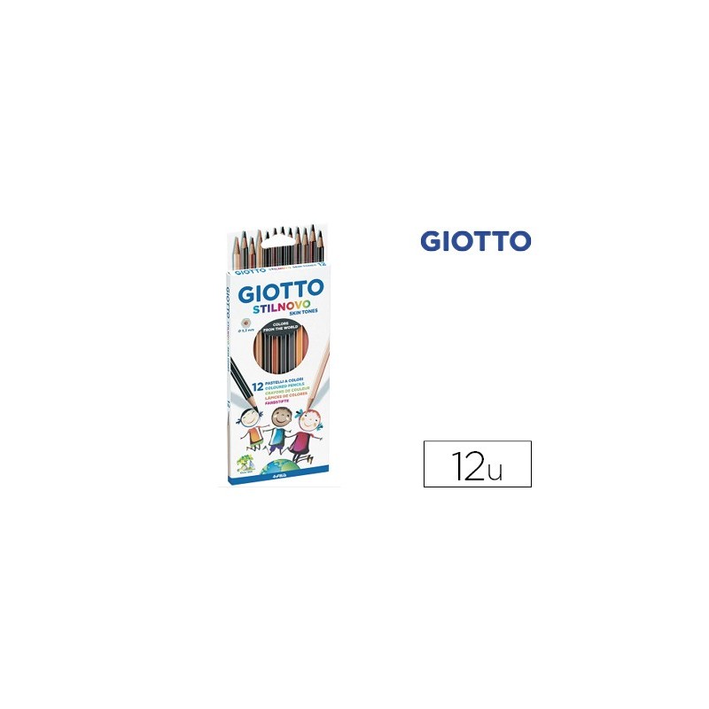 Lapices de colores giotto stilnovo skin tones caja de 12 colores surtidos Lapices de colores giotto stilnovo skin tones caja de 12 colores surtidos