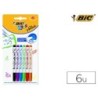 Rotulador bic kids velleda para pizarra blister de 6 colores surtidos