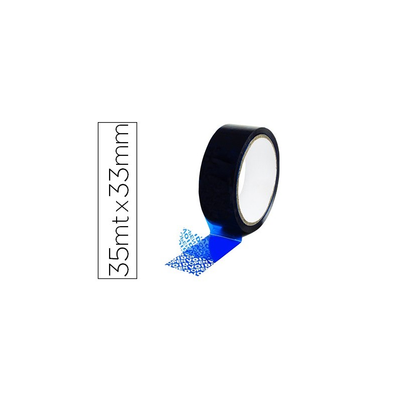 Cinta seguridad q-connect precinto postal azul 35 mt x 33 mm