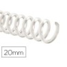 Espiral plastico q-connect transparente 32 5:1 20mm 2mm caja de 100 unidades