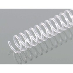 Espiral plastico q-connect transparente 32 5:1 8mm 1,8mm caja de 100 unidades