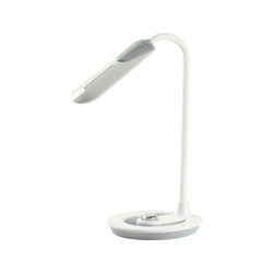 Lampara de oficina q-connect sobremesa profesional abs 18 leds 6 w interruptor sensor 3 niveles color blanco