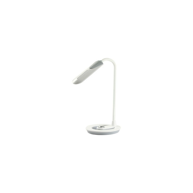 Lampara de oficina q-connect sobremesa profesional abs 18 leds 6 w interruptor sensor 3 niveles color blanco Lampara de oficina q-connect sobremesa profesional abs 18 leds 6 w interruptor sensor 3 niveles color blanco
