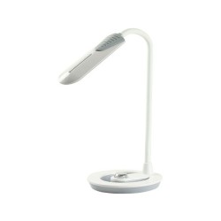 Lampara de oficina q-connect sobremesa profesional abs 18 leds 6 w interruptor sensor 3 niveles color blanco