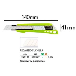 Cuter q-connect plastico ancho con guia metalica cuchilla ceramica 18 mm xd-43 blister 1 unidad
