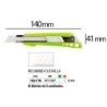 Cuter q-connect plastico ancho con guia metalica cuchilla ceramica 18 mm xd-43 blister 1 unidad