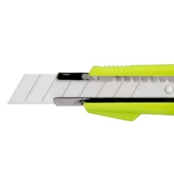 Cuter q-connect plastico ancho con guia metalica cuchilla ceramica 18 mm xd-43 blister 1 unidad