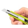 Cuter q-connect plastico ancho con guia metalica cuchilla ceramica 18 mm xd-43 blister 1 unidad
