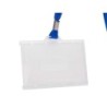 Identificador q-connect kf17112 con cordon plano azul y apertura lateral 94x60 mm