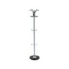 Perchero metalico q-connect gris de pie 10 colgadores y paraguero 174x40cm