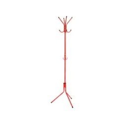 Perchero metalico q-connect rojo 8 colgadores 173x51 cm