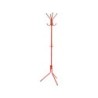 Perchero metalico q-connect rojo 8 colgadores 173x51 cm