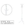 Perchero metalico q-connect blanco 8 colgadores 173x51 cm