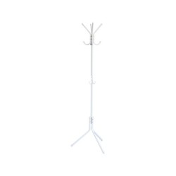 Perchero metalico q-connect blanco 8 colgadores 173x51 cm