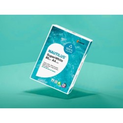Papel fotocopiadora nautilus superwhite 100% reciclado din a4 80 gramos paquete de 500 hojas