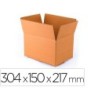 Caja para embalar q-connect americana ultrarresistente carton reciclado canal doble 7mm color kraft 304x150x217 mm