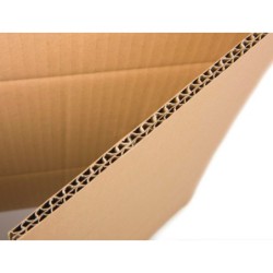 Caja para embalar q-connect americana ultrarresistente carton reciclado canal doble 7mm color kraft 304x150x217 mm
