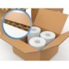 Caja para embalar q-connect americana ultrarresistente carton reciclado canal doble 7mm color kraft 304x150x217 mm
