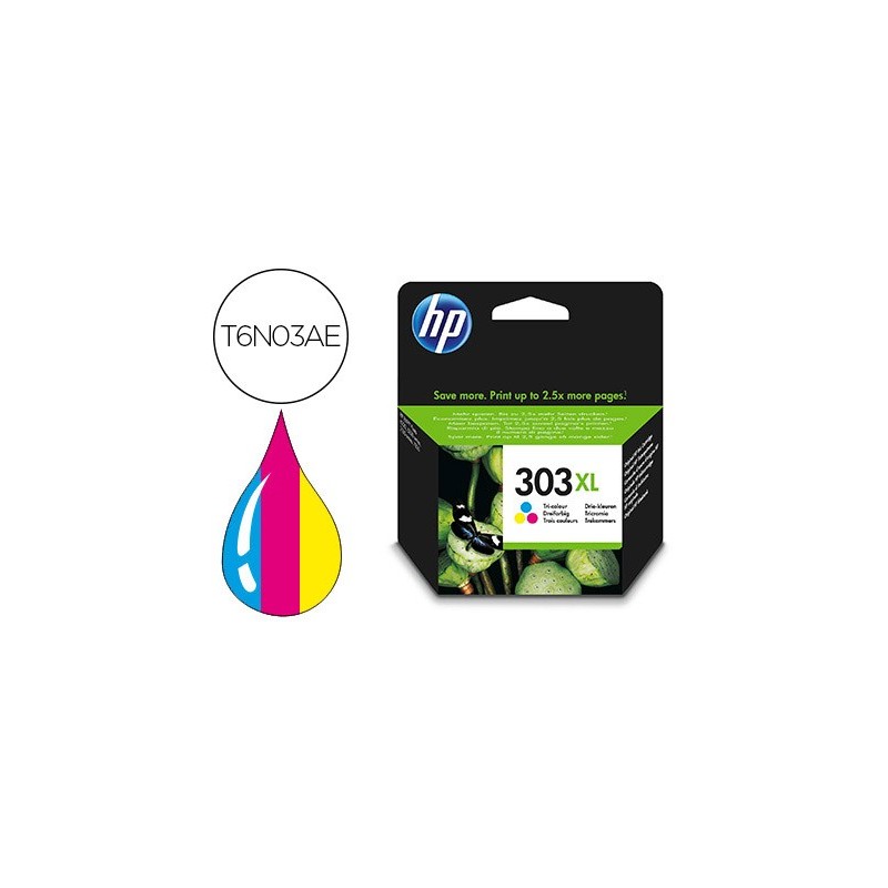 Ink-jet hp 303xl envy photo 6230 / 7130 / 7830 color tricolor capacidad 415 paginas