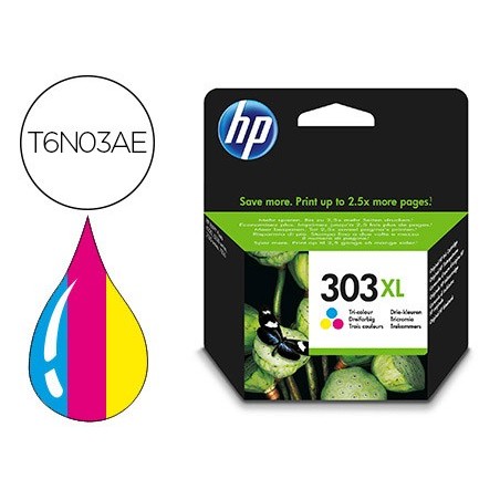Ink-jet hp 303xl envy photo 6230 / 7130 / 7830 color tricolor capacidad 415 paginas